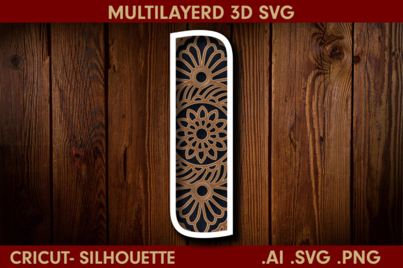 3D SVG Letter I for Stunning Shadow Boxes