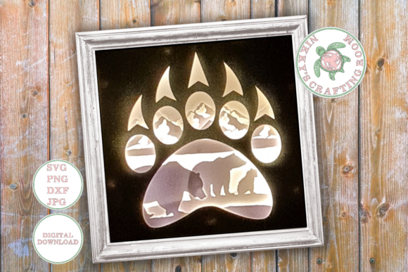Arctic Bears 3D SVG for Shadow Boxes