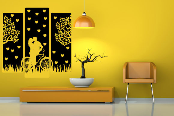 Couple Large Wall Art Print 3D: A 3D SVG Review for Shapes