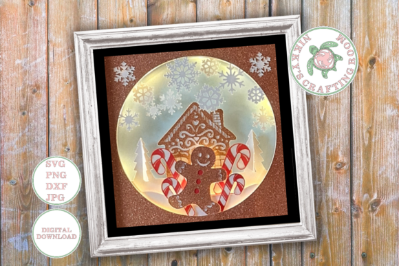 Gingerbread Man 3D Shadow Box Template Review