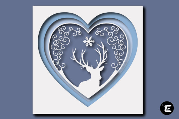 Heart Deer: A Festive 3D SVG for Christmas Branding