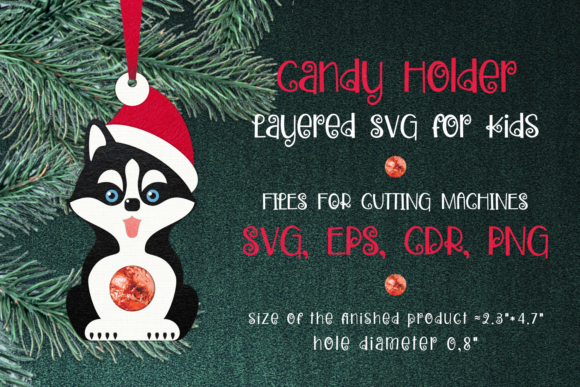 Husky Christmas Ornament Candy Holder: A 3D SVG Review