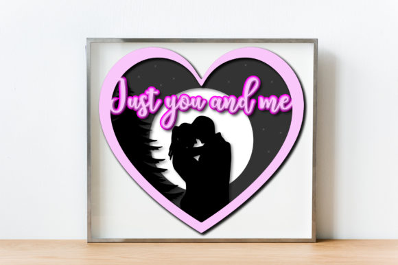 Just You and Me Multilayer Couple: 3D SVG Shadow Boxes
