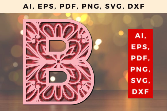 Layered B Letter Mandala SVG: 3D SVG Shapes Review