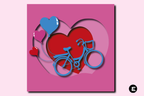 Love and Bike: 3D SVG for Shadow Boxes & Branding