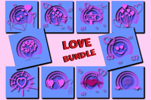 Love Bundle: 3D SVG & Shadow Boxes for Crafters
