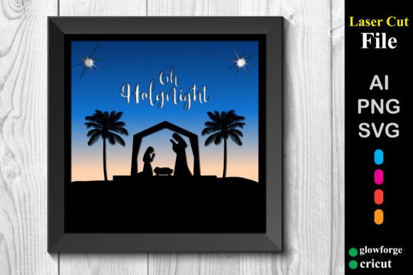 Nativity Layered: 3D SVG for Shadow Boxes & Branding