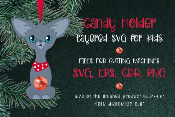 Oriental Cat 3D SVG for Christmas Crafting