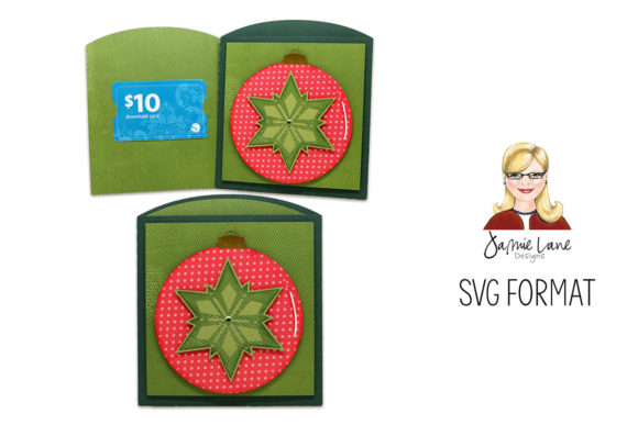 Ornament Gift Card Envelope: 3D SVG Christmas Asset