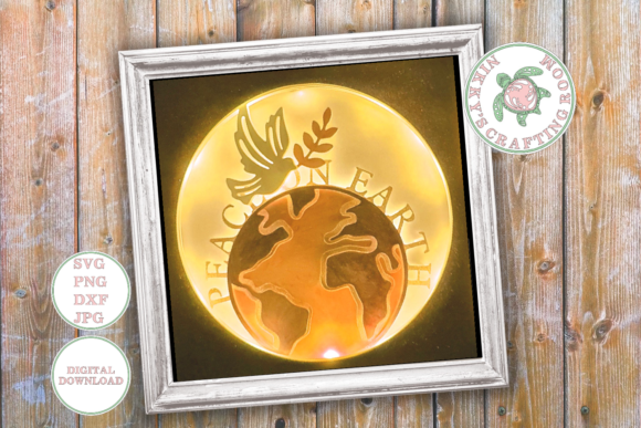 Peace on Earth 3D SVG for Stunning Shadow Boxes