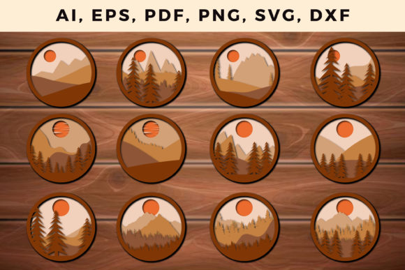 Review: 3D SVG Mountain Bundle for Shadow Boxes