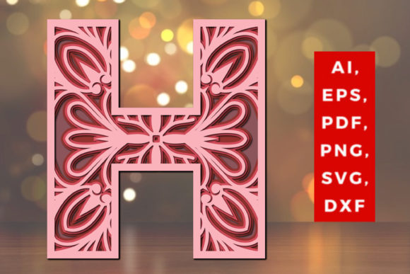 Review: Layered H Letter Mandala SVG for 3D Shapes