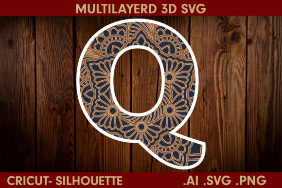 Reviewing 3D SVG Letter Q for Shadow Boxes