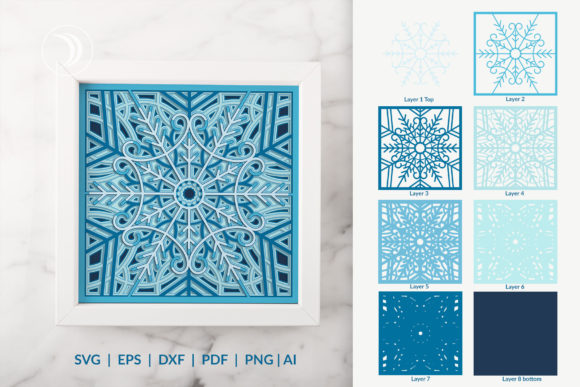 Reviewing a 3D SVG Christmas Mandala for Client Use