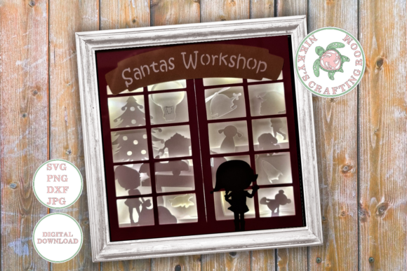 Santas Workshop 3D SVG for Festive Shadow Boxes