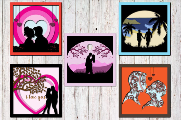 Valentine's 3D SVG Shadow Boxes for Branding