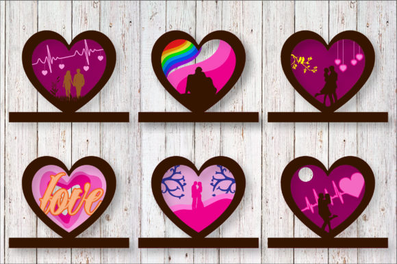 Valentine's 3D SVG Shapes for Branding