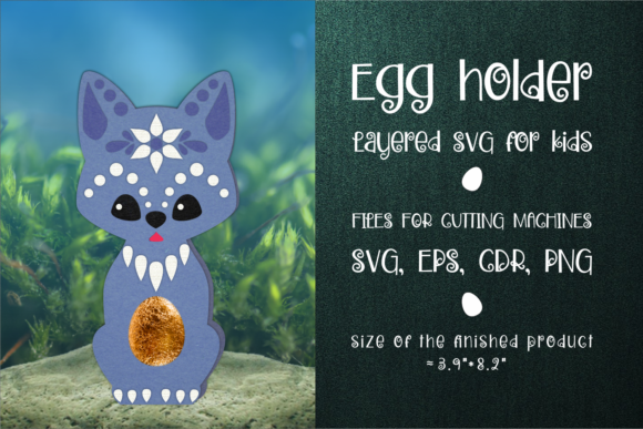 Wolf Chocolate Egg Holder: A 3D SVG Shape for Brands